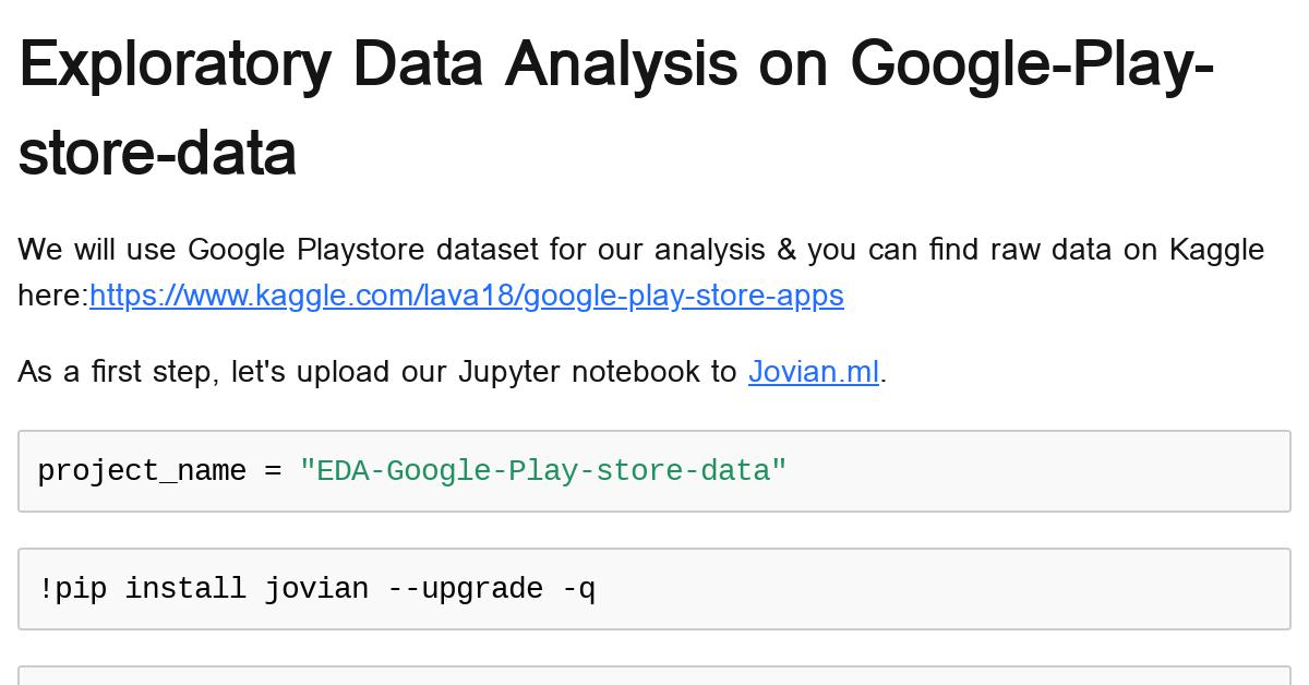 Eda Google Play Store Data - Notebook by Bhavya Jain (jainbhavya3101)